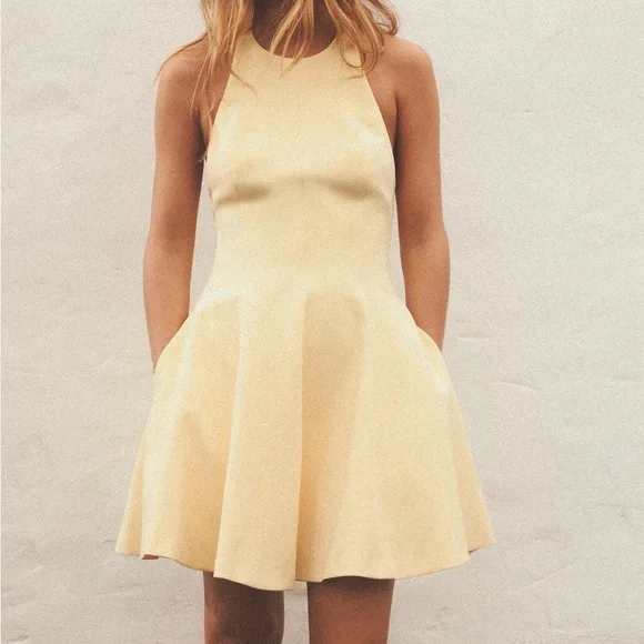 Zara Sunny Yellow Mini Dress - Picture 4 of 4